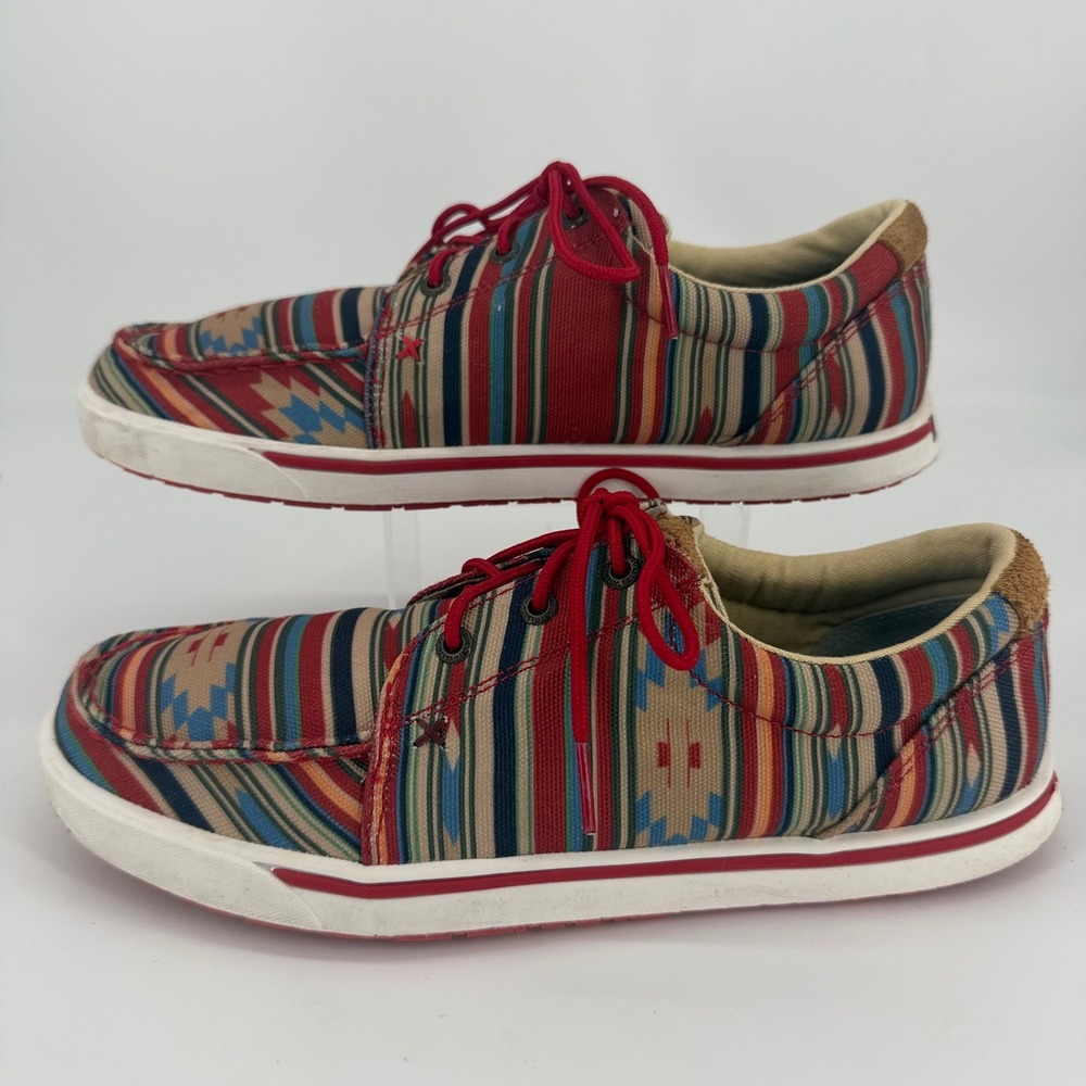 Twisted X Hooey Loper Women 10M Serape Southwestern Lace Up Sneakers WHYC018